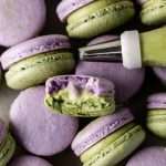 Indulge in a delicious lavender matcha macaron, inspired by the new Starbucks Lavender Matcha latte. From the earthy matcha frosting to the the delicate lavender chocolate ganache sandwiched between two tone almond macaron shells, they are not only delicious but perfect for your upcoming spring gatherings!