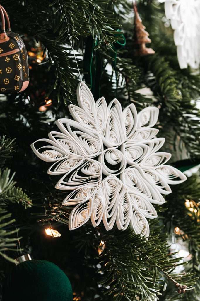 West Elm Snowflake Dye Cut Paper Ornaments for Christmas Tree