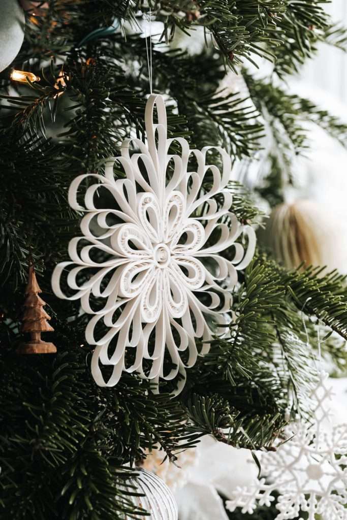 West Elm Snowflake Dye Cut Paper Ornaments for Christmas Tree