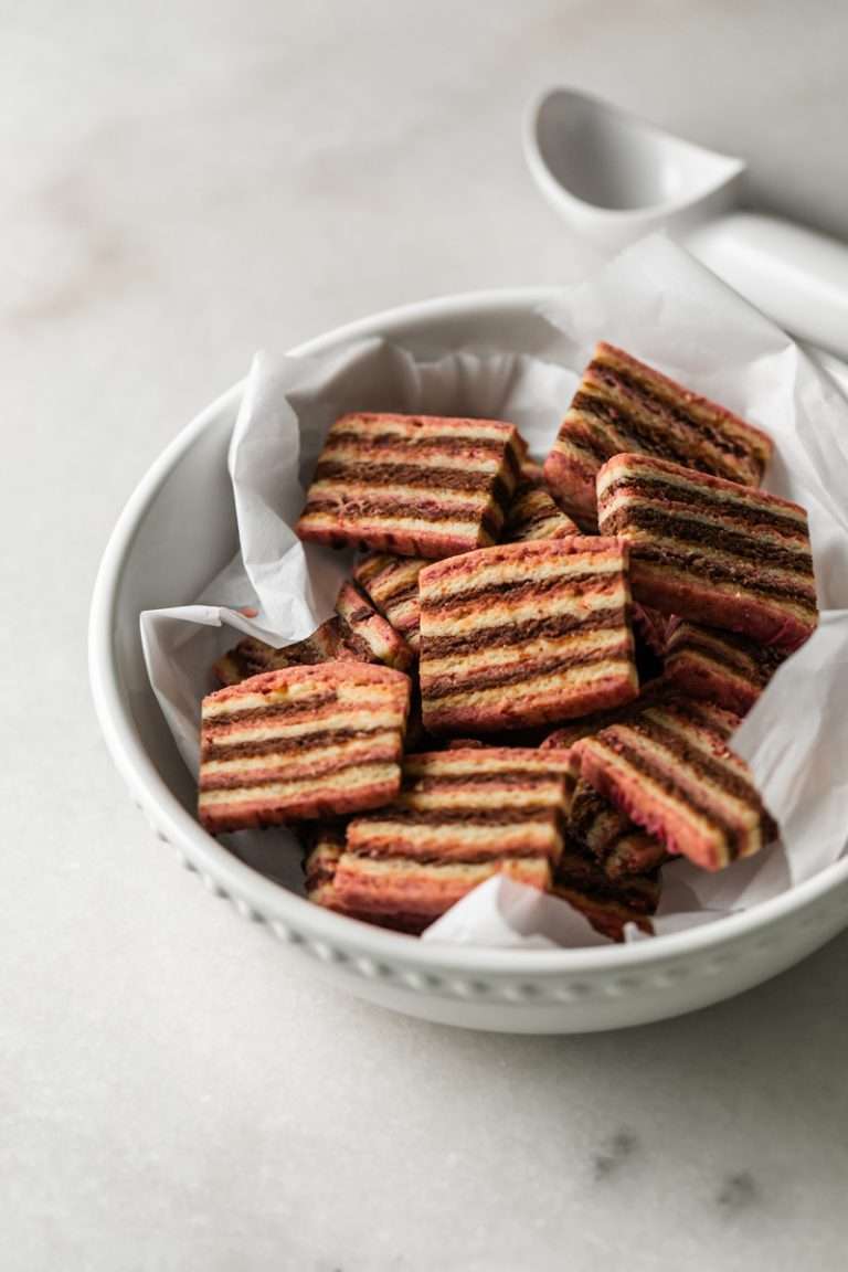 Chocolate, Vanilla and Strawberry flavored slice & Bake cookies, are a delicious seasonal sugar cookie perfect for the summer season, with classic Neapolitan flavors. Easy to make with no decorations required.